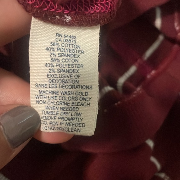 American Eagle Outfitters Striped Burgundy Tank Top Size Small - Picture 3 of 3